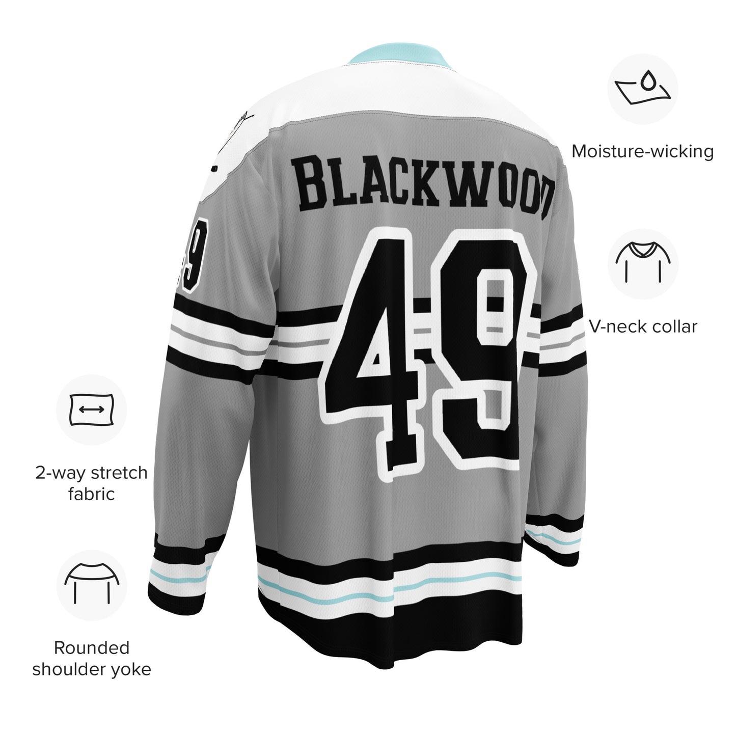 Blackwood #49 New York Stars Recycled Hockey Jersey